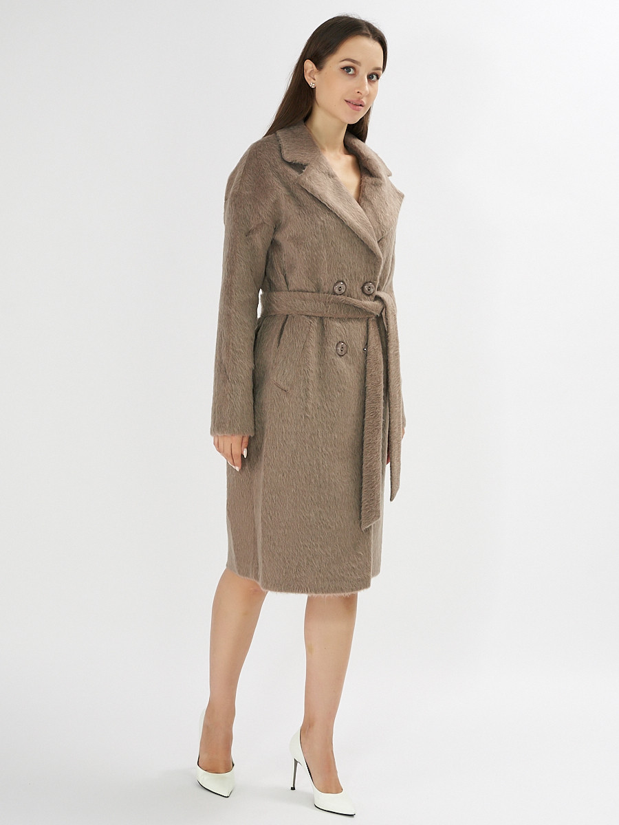 Пальто женское MTFORCE 42114 коричневое 48 RU