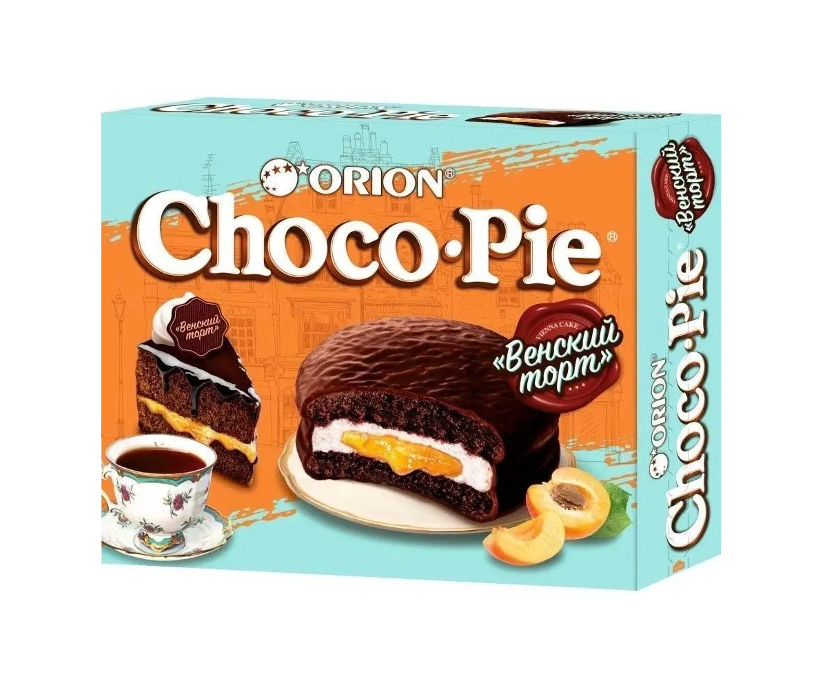 Купить пирожное Orion Choco Pie Венский торт, 8x360 г, цены на Мегамаркет | Артикул: 100069474501