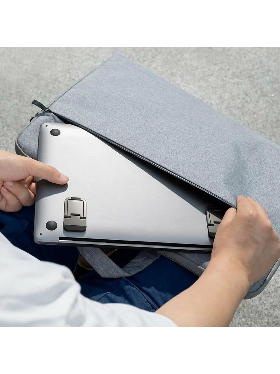 Подставка-ножки для ноутбука Baseus Slim Laptop Kickstand (LUZC000013), 2  шт, серые - отзывы покупателей на Мегамаркет