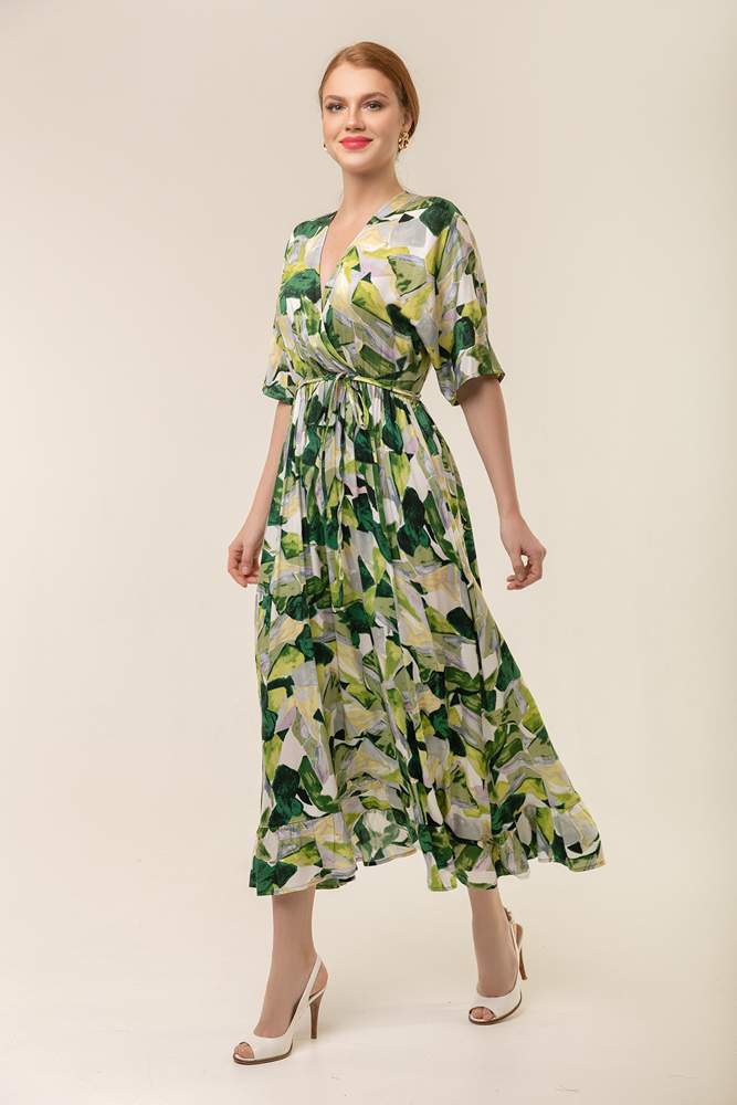 Платье женское Петербургский Швейный Дом 1450 зеленое 52 RU - купить в Москве, цены на Мегамаркет