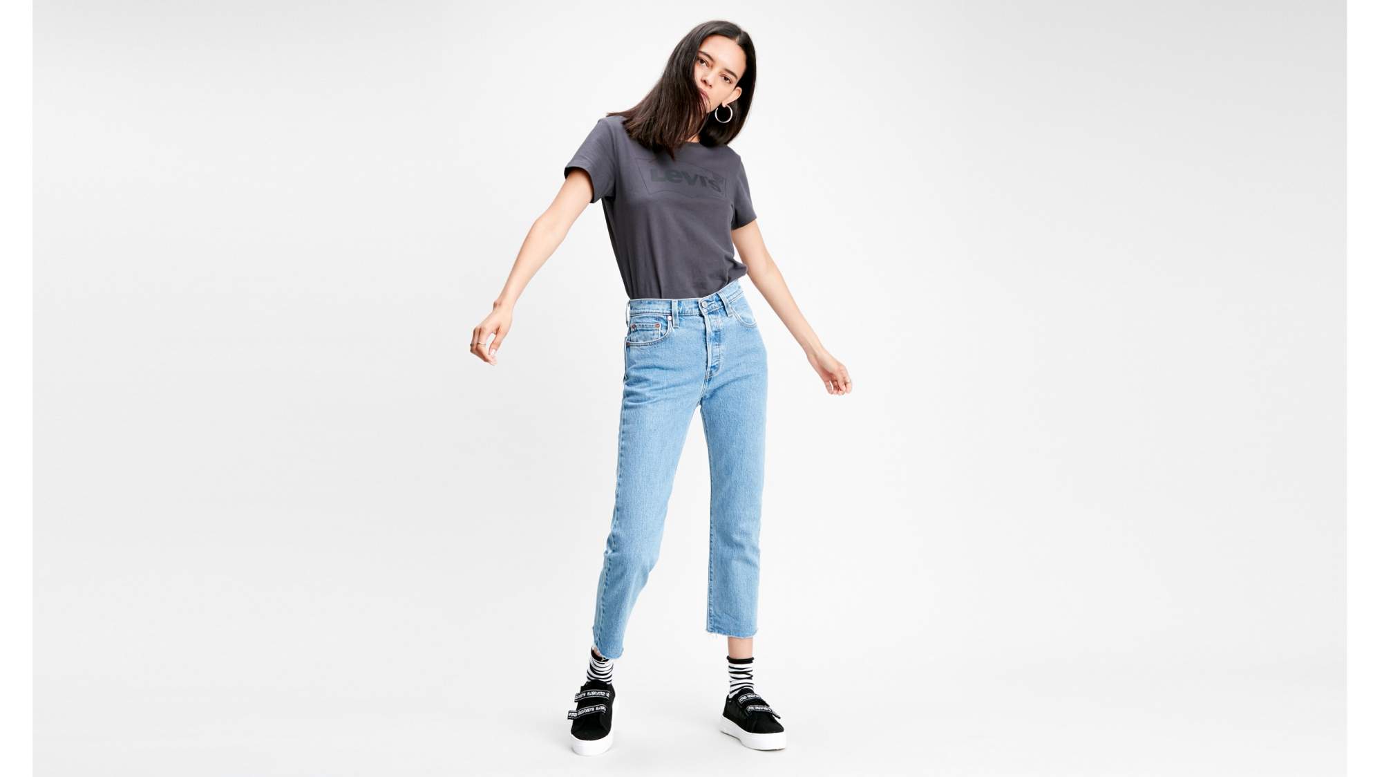 Джинсы женские Levis 501® CROP синие 27/30