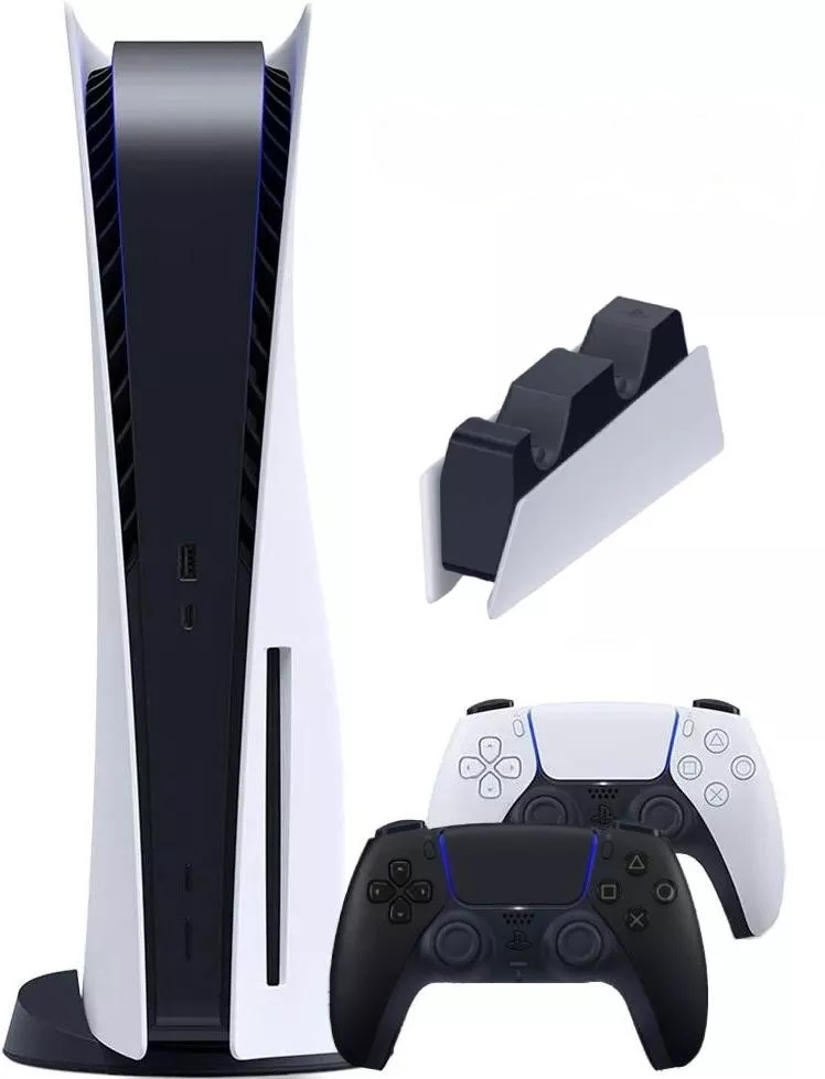 Игровая приставка Sony PlayStation 5 EU + 2-й геймпад (чёрная полночь) + зарядная станция - купить в ADAMAS, цена на Мегамаркет
