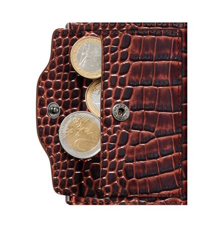Кошелек унисекс Tru Virtu Coin Pocket Croco Brown