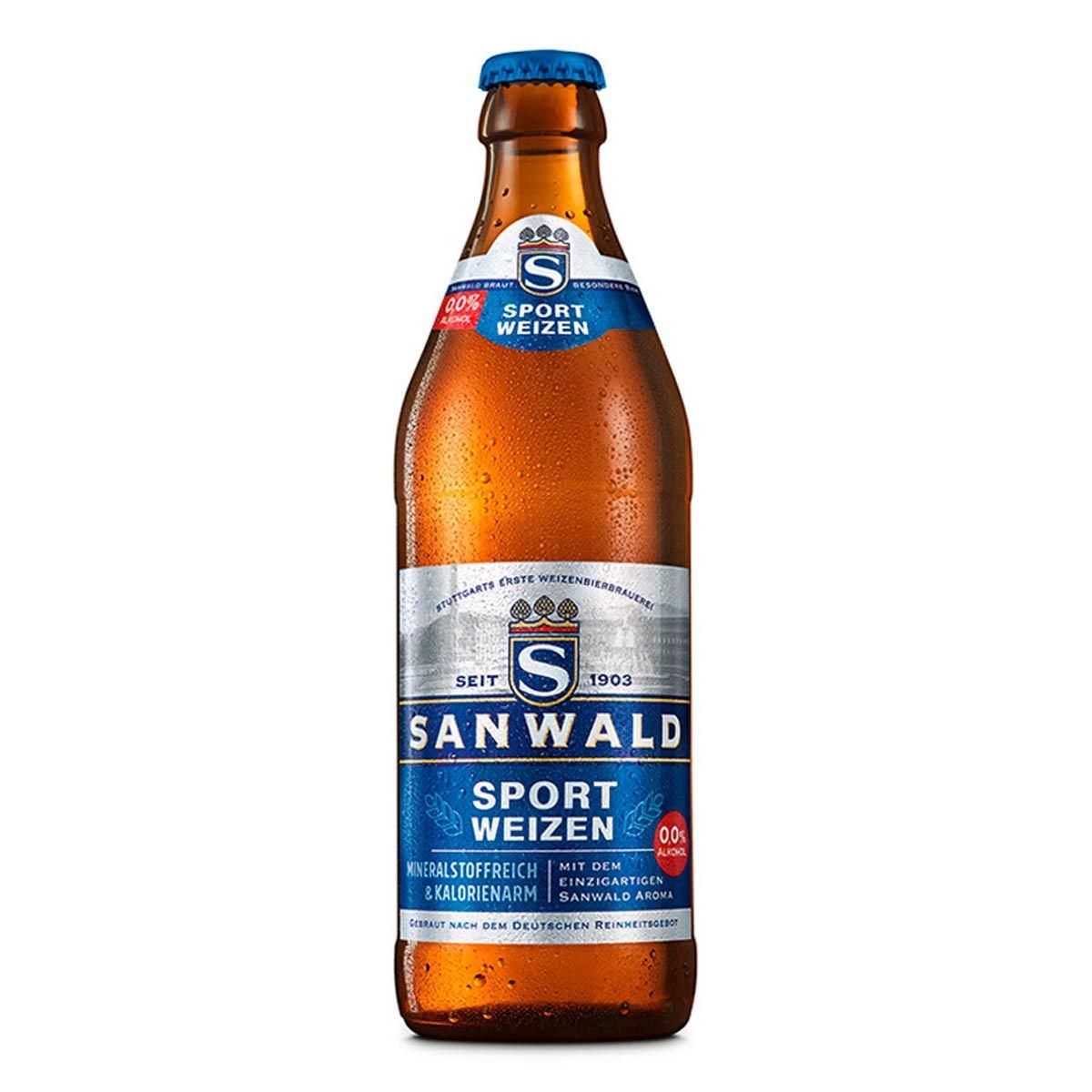 Пиво Sanwald Sportweizen, безалкогольное, светлое, 500 мл