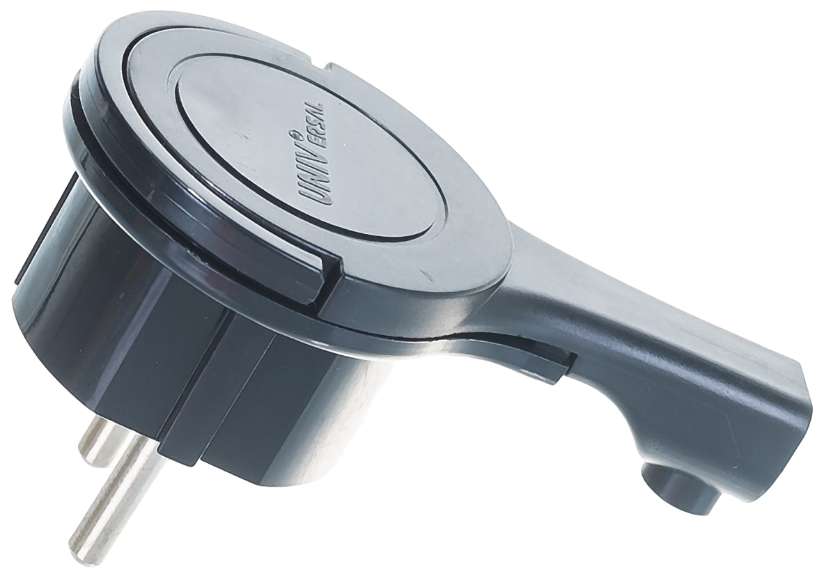 Вилка-невидимка электрич. с заземл. черн. 16А 250В UNIVersal 5565419 ...