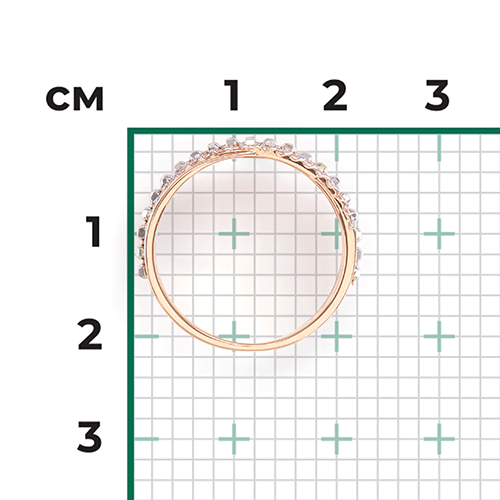 Кольцо из золота с фианитом р.19.5 PLATINA jewelry 01-5327-00-401-1111-03