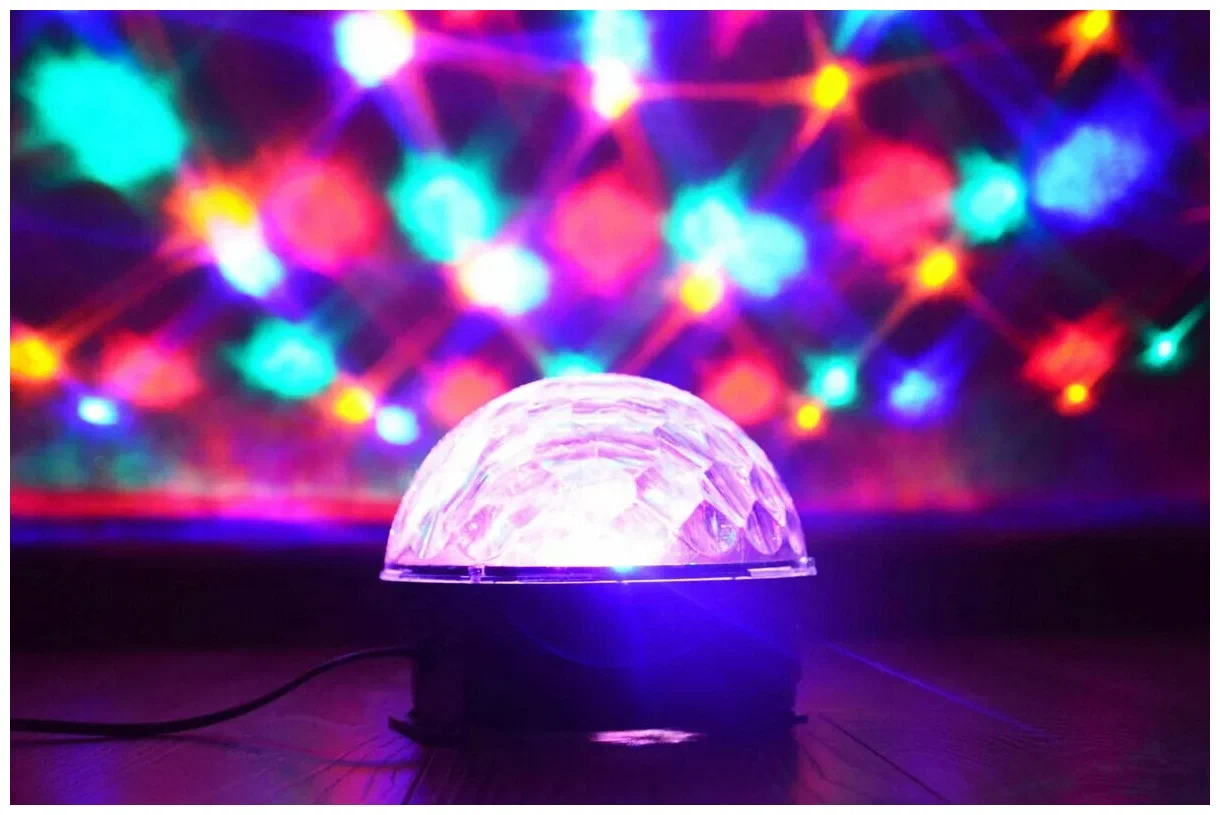 Светодиодный MP3 диско-шар Led Magic Ball Light с пультом управления,  bluetooth – купить в Москве, цены в интернет-магазинах на Мегамаркет