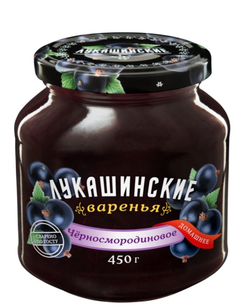 Купить варенье ЛУКАШИНСКИЕ ВАРЕНЬЯ черносмородиновое 450г, цены на Мегамаркет | Артикул: 600004727856