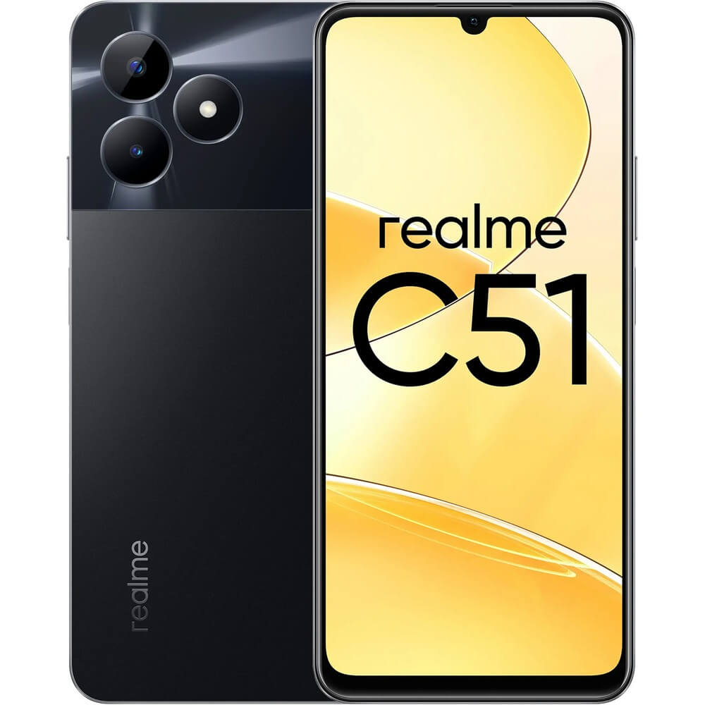 Смартфон Realme C51 6/256 черный, купить в Москве, цены в интернет-магазинах на Мегамаркет