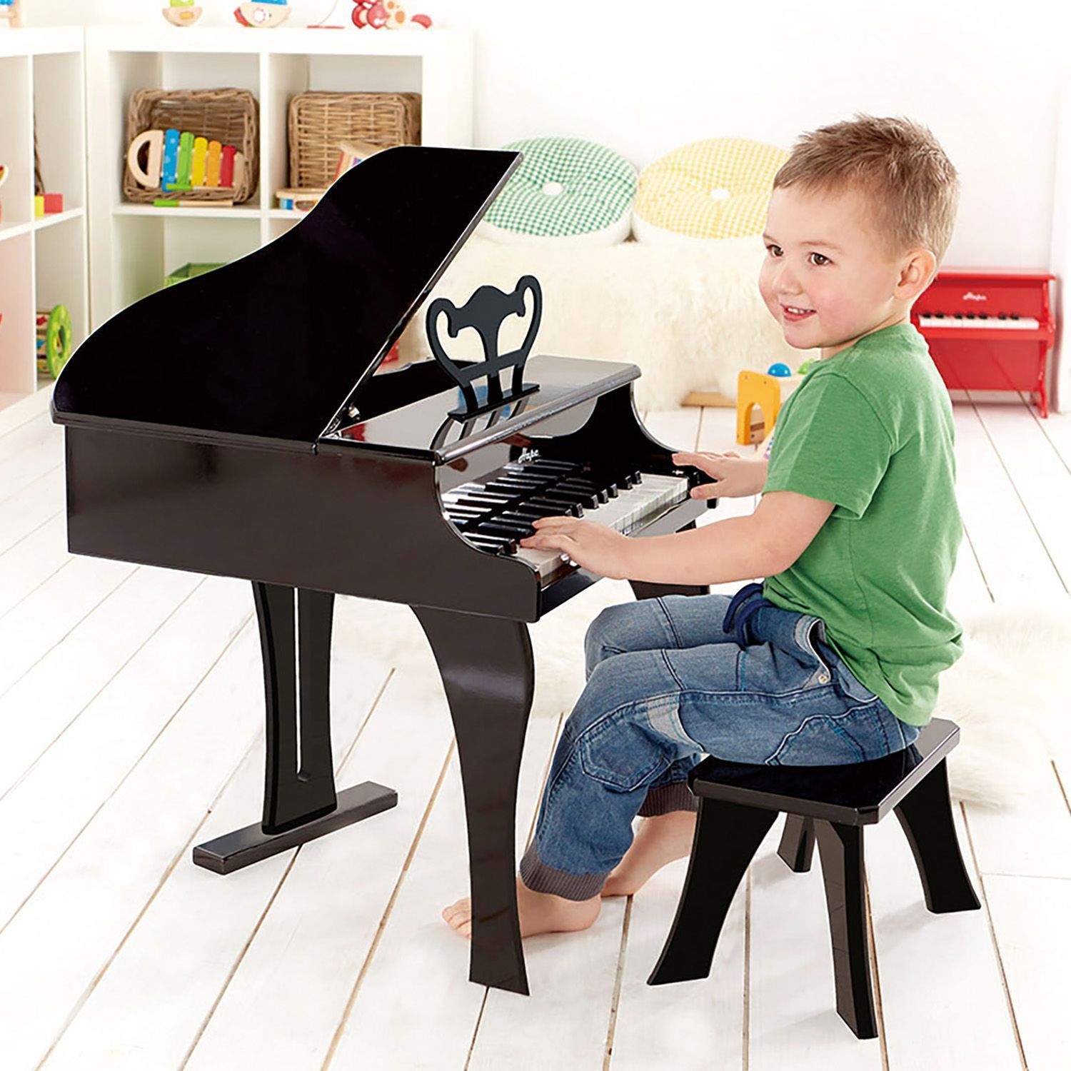 Пианино для детей. Пианино Hape. Hape Happy Grand Piano (e0319a). Happy Grand пианино. Детское фортепиано Hape.