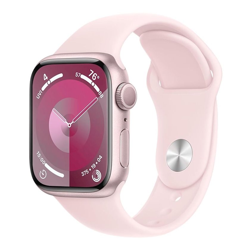 Смарт-часы Apple Watch Series 9 41 мм Aluminium Case, Pink Sport Band M/L, купить в Москве, цены в интернет-магазинах на Мегамаркет