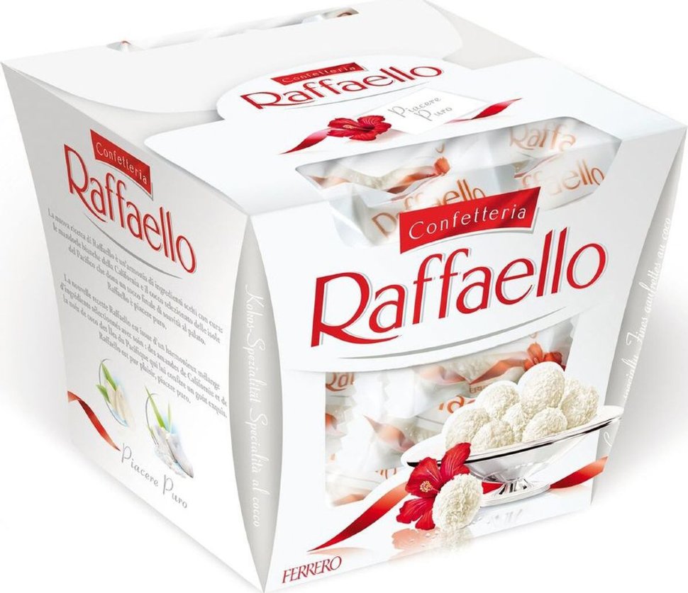 Купить конфеты Raffaello с цельным миндальным орехом в кокосовой обсыпке, 6 шт х 150 г, цены на Мегамаркет | Артикул: 100051246240