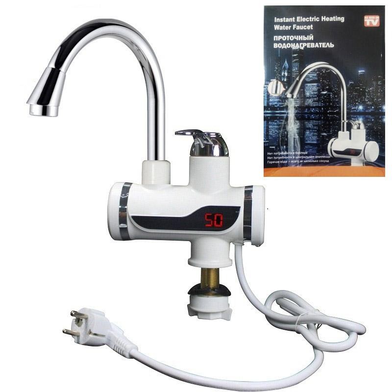Водонагреватель проточный NoBrand Electric Heating Water Faucet Silver - купить в IZI SHOP, цена на Мегамаркет