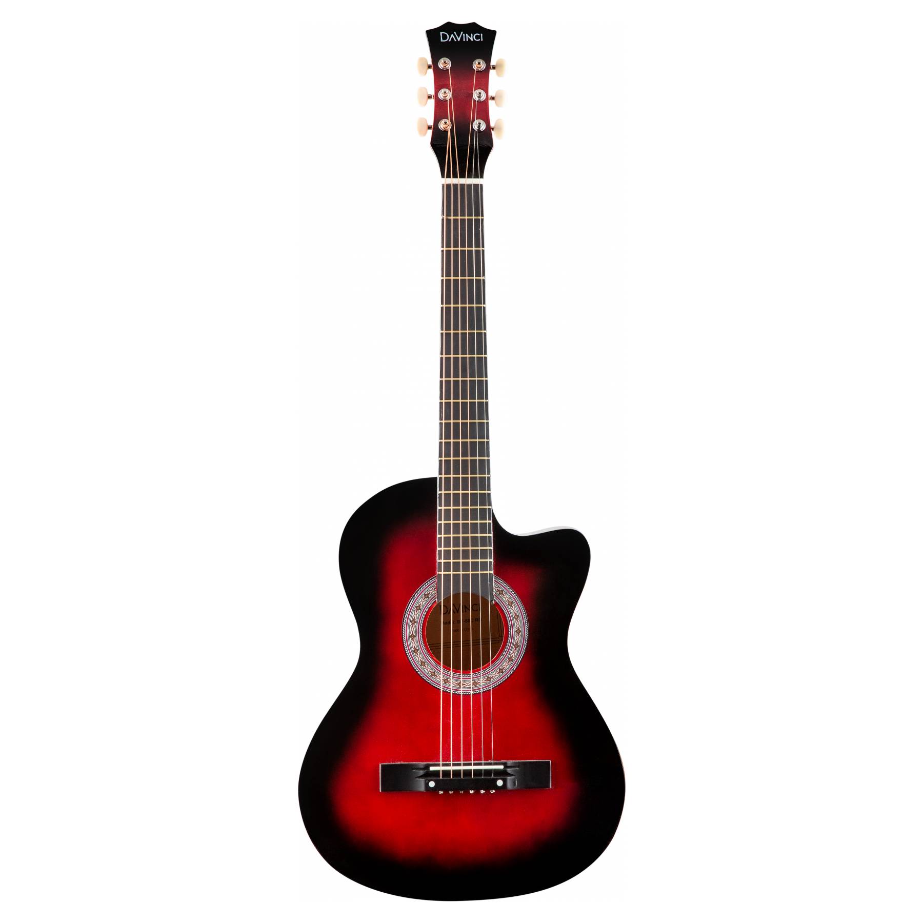 Купить акустическая шестиструнная гитара DAVINCI DF-50C RD, цены на Мегамаркет | Артикул: 600008273265