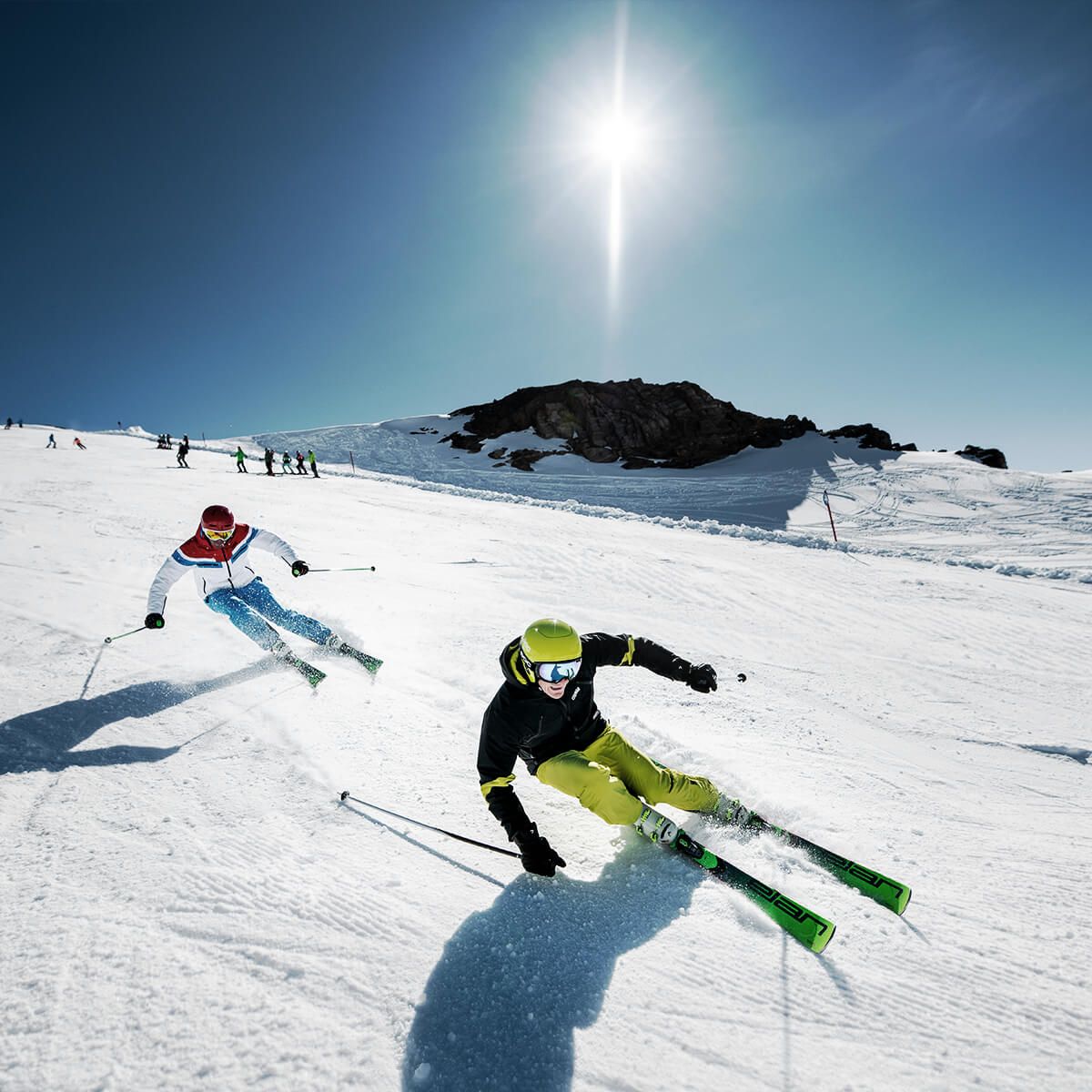 Горные лыжи Elan Scx Fusionx + Emx 12.0 GW Fus. X Blk/Grn 2021, green, 168 см