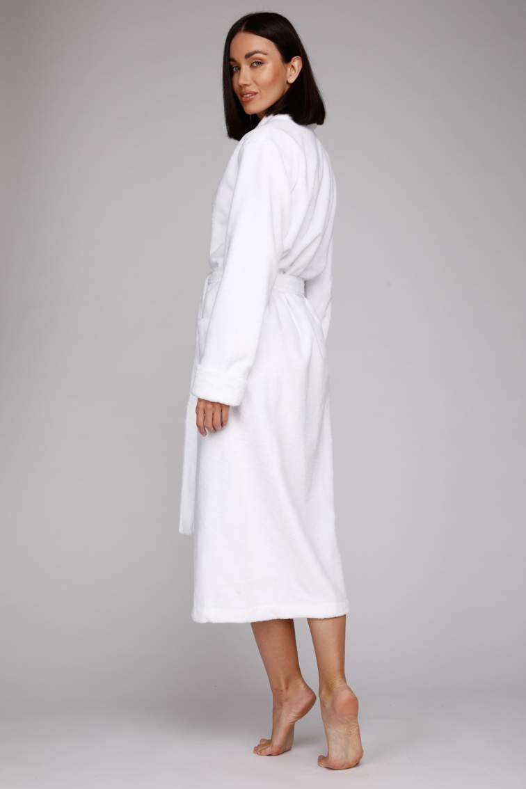 Домашний халат женский Peche Monnaie Naturel_woman белый 4XL