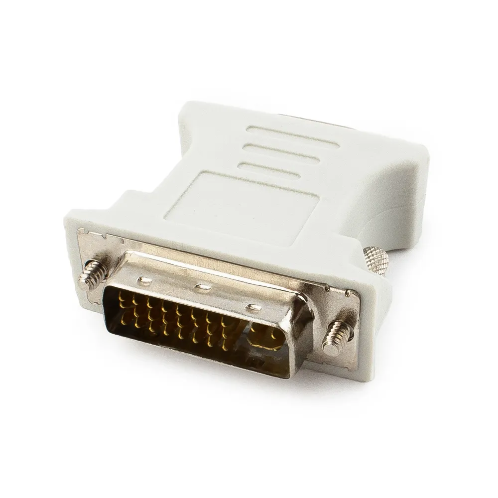 Переходник Cablexpert DVI-I Dual link - VGA 29M/15F, белый (A-DVI-VGA), купить в Москве, цены в интернет-магазинах на Мегамаркет