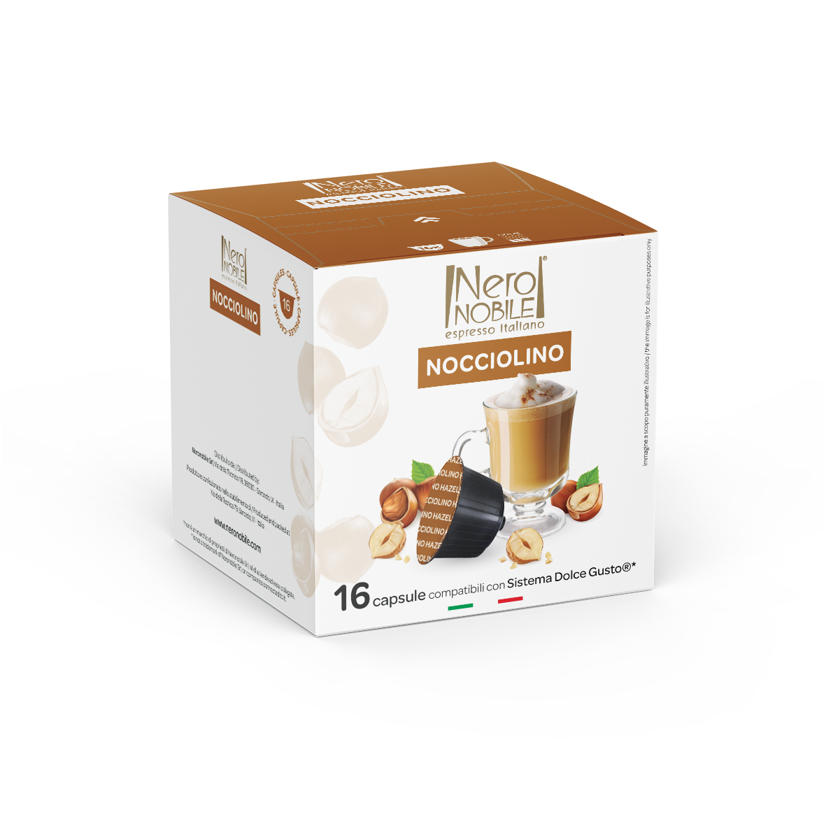 Кофе в капсулах Neronobile Hazelnut, для кофемашин Dolce Gusto, 16 шт