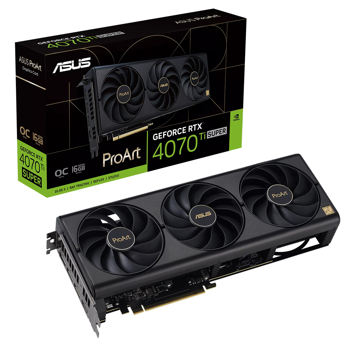 Видеокарта ASUS NVIDIA GeForce RTX 4070 TI Super Pro Art OC (PROART-RTX4070TIS-O16G), купить в Москве, цены в интернет-магазинах на Мегамаркет