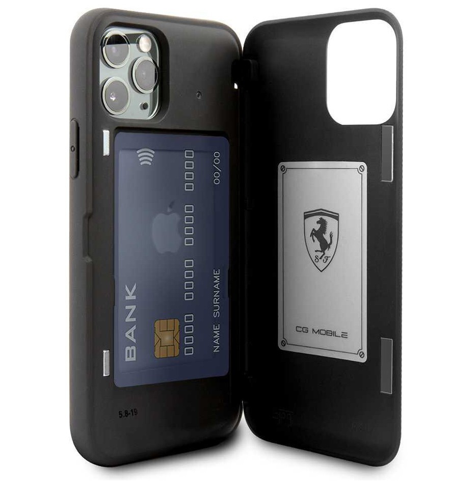 Чехол CG Mobile Ferrari On-Track Cardslot magnetic TPU/PC iPhone 11 Pro  Черный, купить в Москве, цены в интернет-магазинах на Мегамаркет