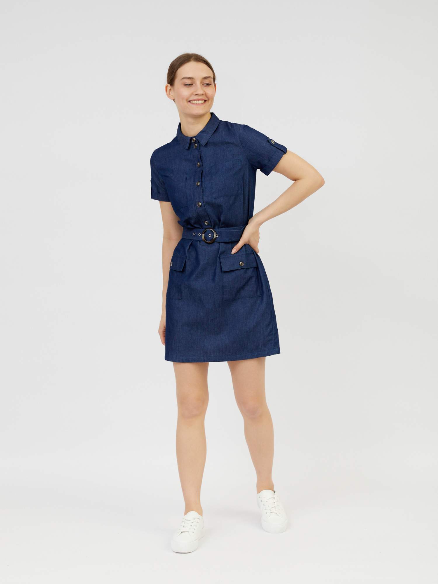 Платье-рубашка женское Zolla z0212382391135000 синее XL