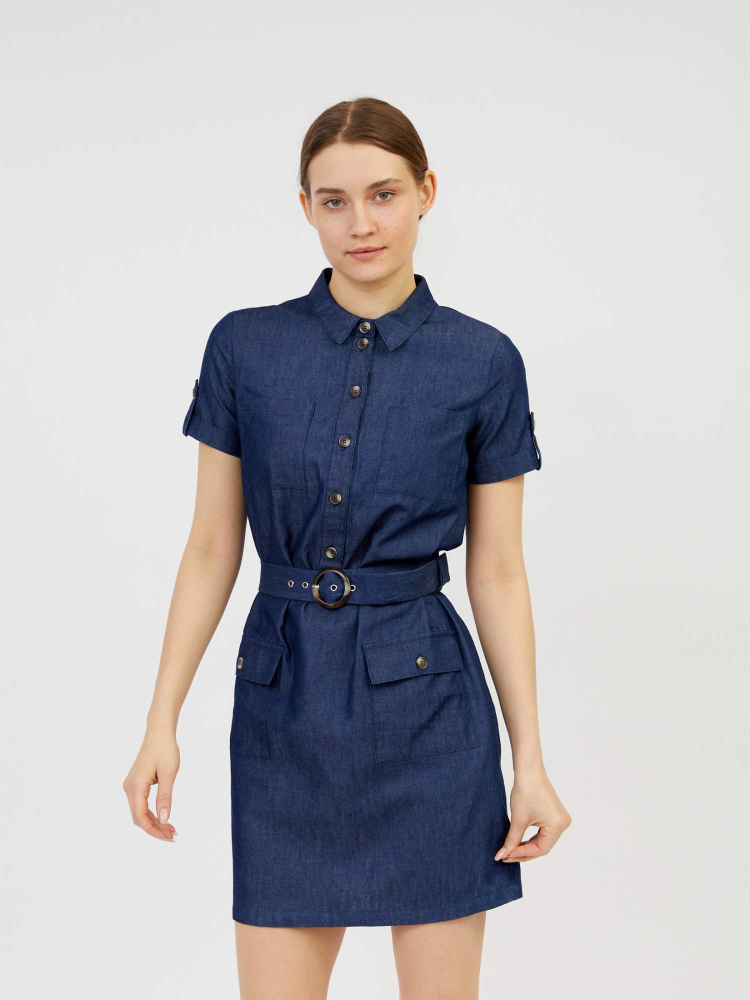 Платье-рубашка женское Zolla z0212382391135000 синее XL