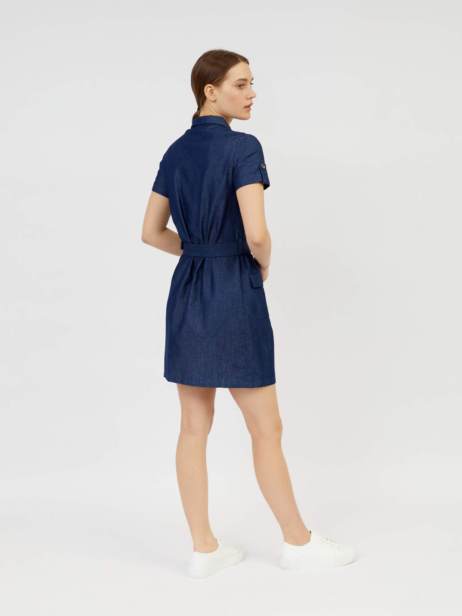 Платье-рубашка женское Zolla z0212382391135000 синее S