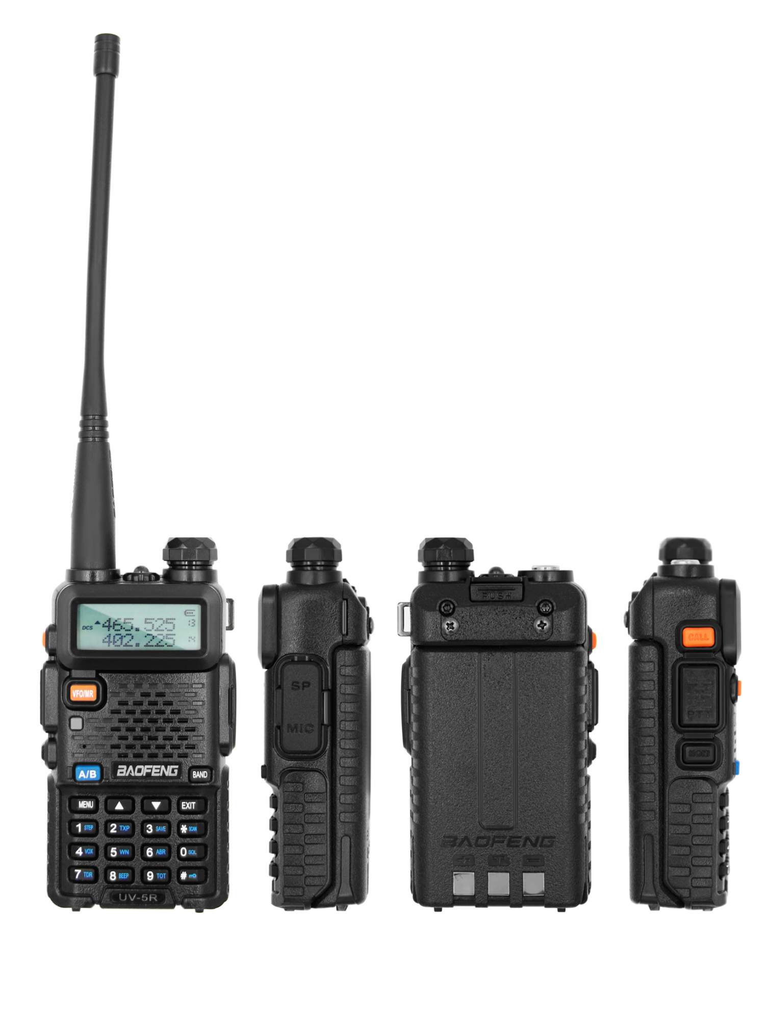 Портативная рация Baofeng UV-5R, черная (радиус до10 км) -  в .