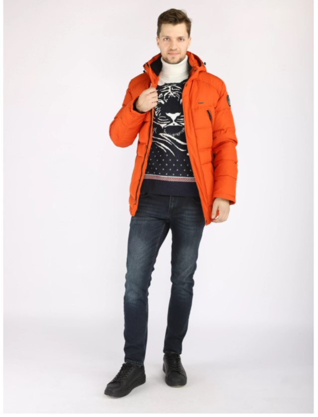 Зимняя куртка мужская A passion play 212CN(ND-0004)-1401 оранжевая 50