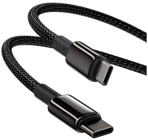 Кабель Baseus Tungsten Gold Fast Charging Cable USB Type-C - USB Type-C 100W 1 м, Черный