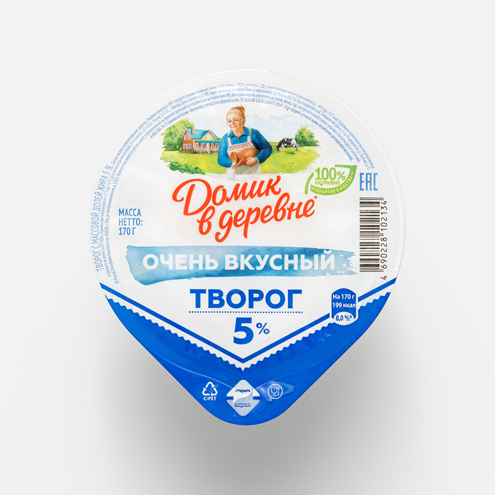 Творог домик в деревне традиционный - купить с доставкой на дом в Перекрёстке
