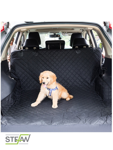 Авто-гамак для домашних животных большой STEFAN для багажника, черный 135x205см