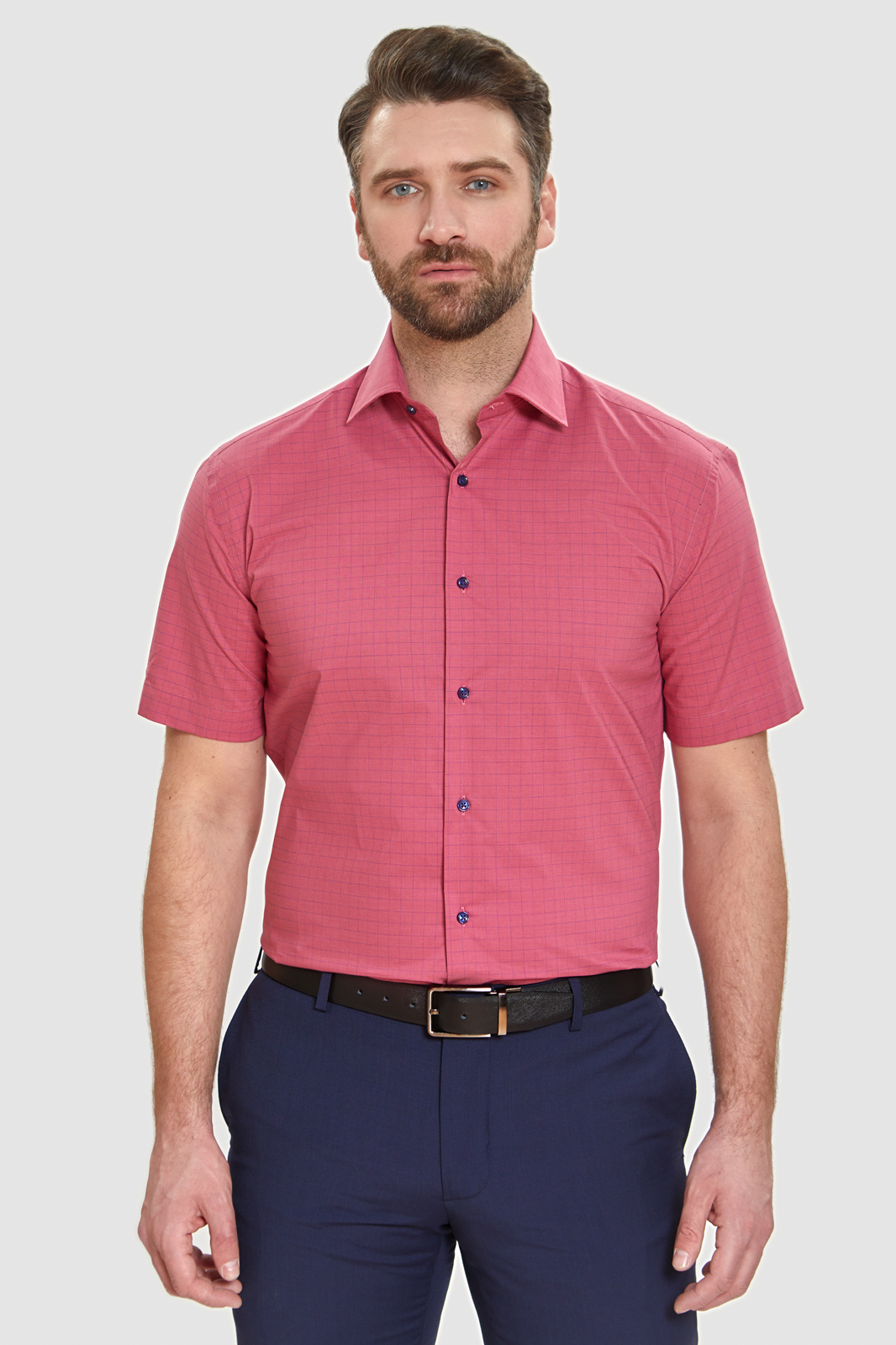 Рубашка мужская Kanzler 2S-421RL-11112-81 розовая 43