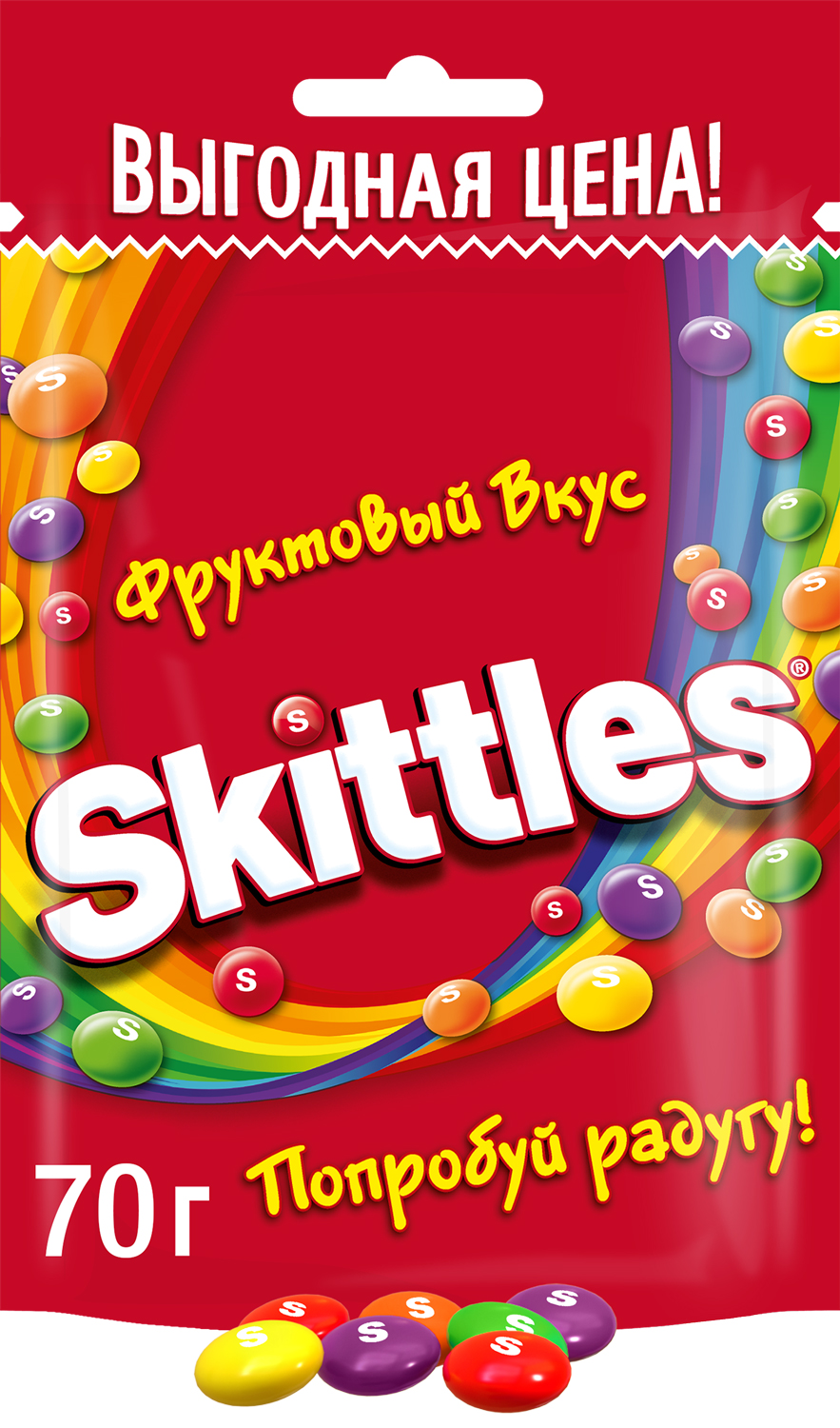 Купить драже Skittles Фрукты в сахарной глазури 70 г, цены на Мегамаркет | Артикул: 100028814458