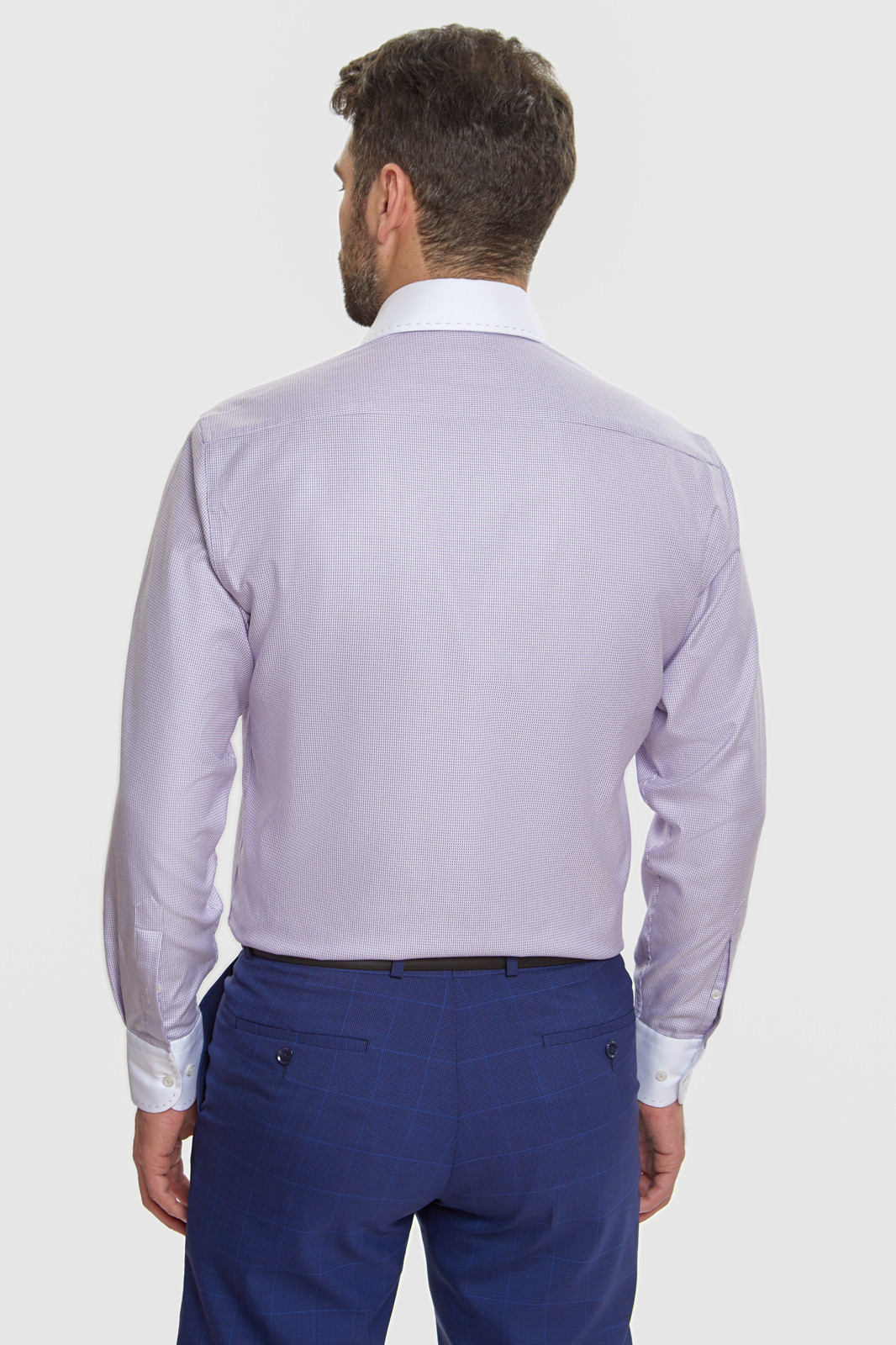 Рубашка мужская Kanzler 2S-406RL-1148-50 фиолетовая 45