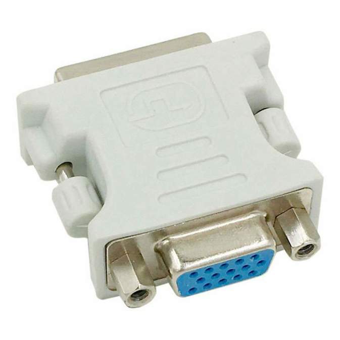 Dvi i m vga m. Переходник серый. dvi-i &lt;-&gt; vga orient c393. адаптер buro dvi-i(m) vga (f).
