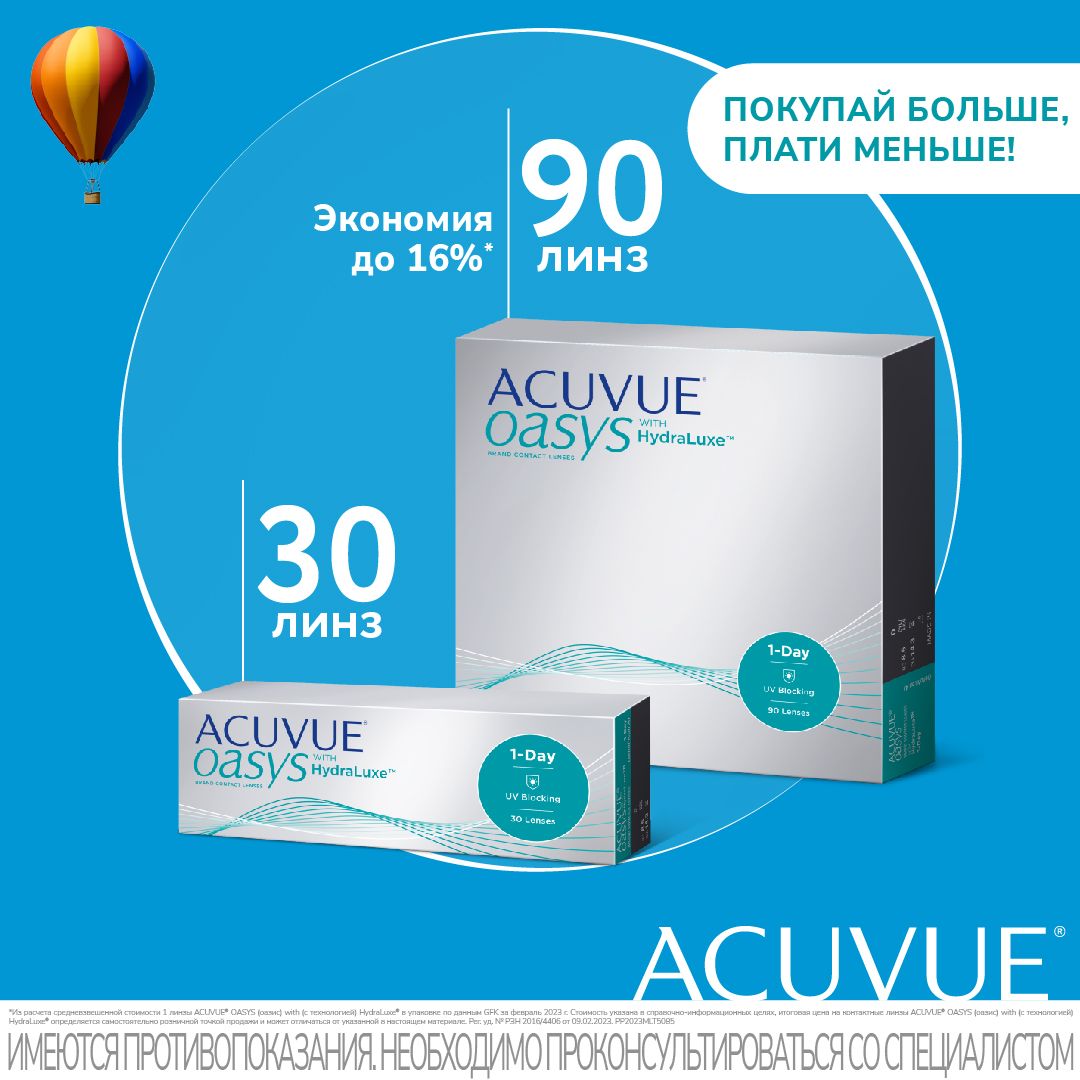 Купить Линзы Acuvue Oasys 1 Day 90