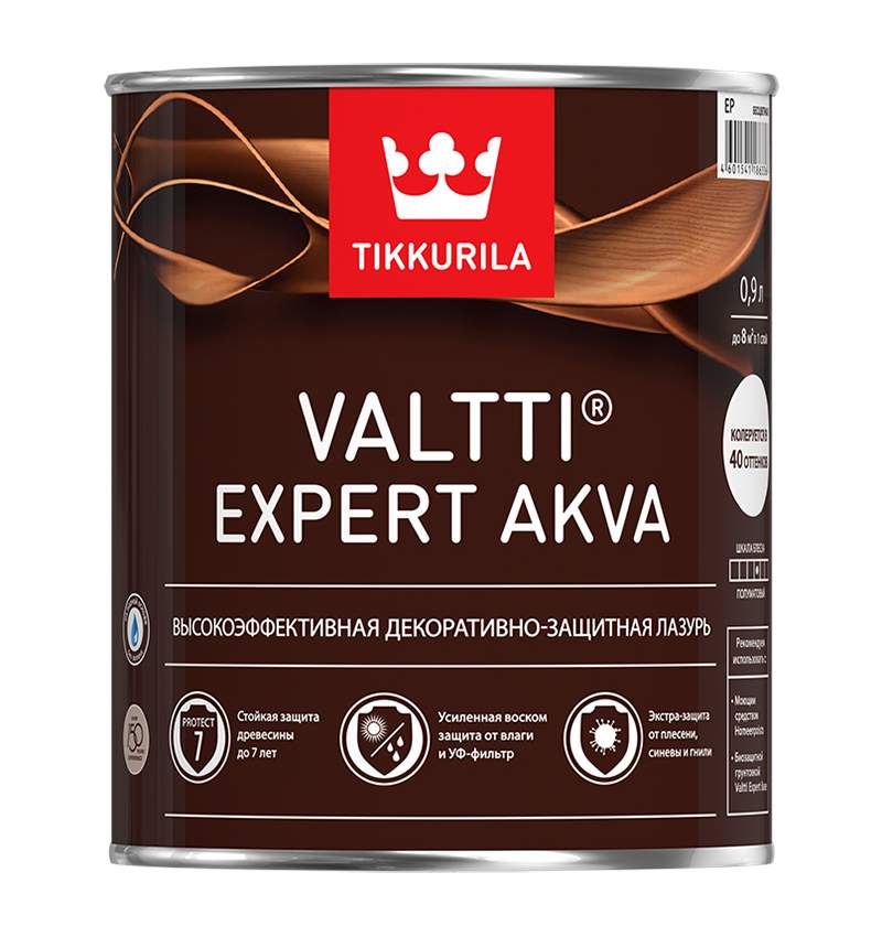 Лазурь Tikkurila Valtti Expert Akva декоративно-защитная Беленый дуб 0,9 л - купить в Москве, цены на Мегамаркет