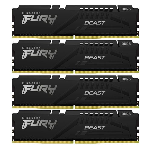 Оперативная память Kingston Fury Beast Black KF552C40BBK4-64 DDR5 - 4x 16ГБ, купить в Москве, цены в интернет-магазинах на Мегамаркет