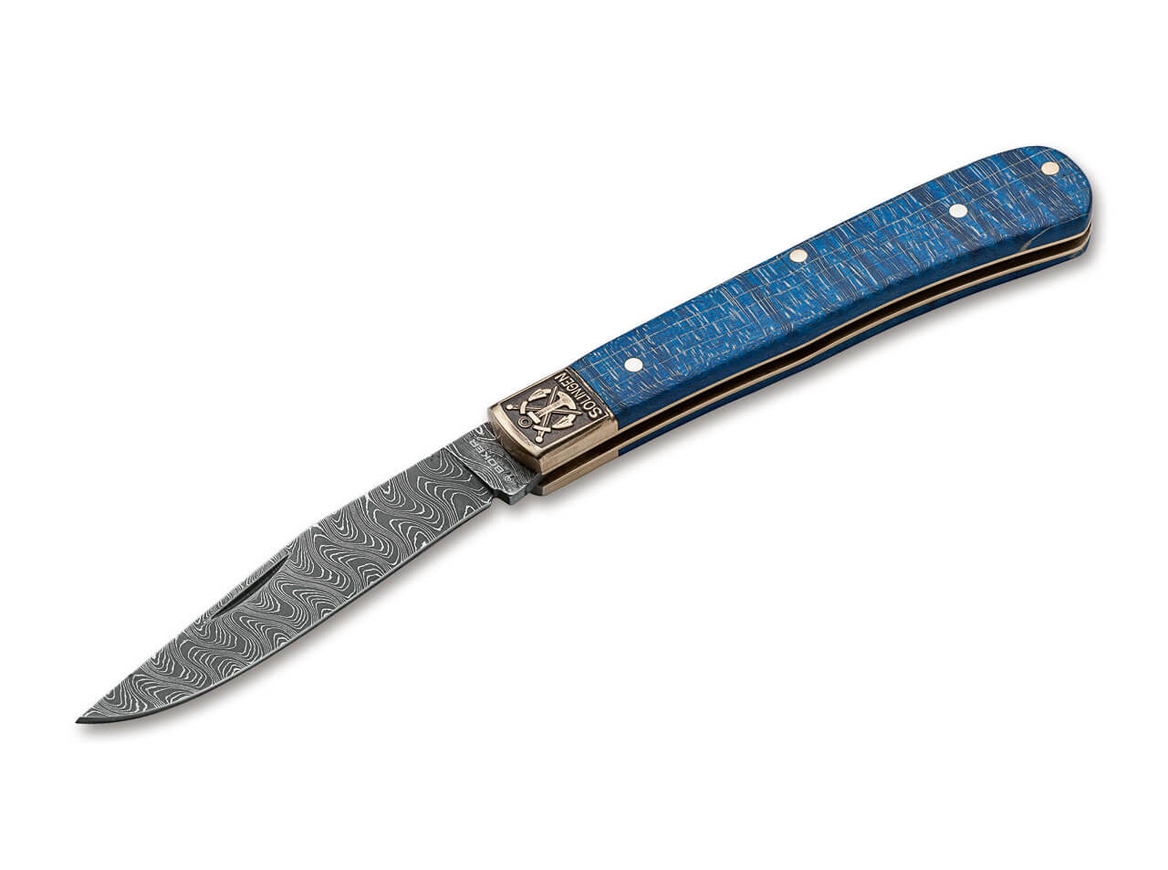 Туристический нож Boker Damast Jahresmesser 2021, blue - купить в Москве, цены на Мегамаркет | 100029258408