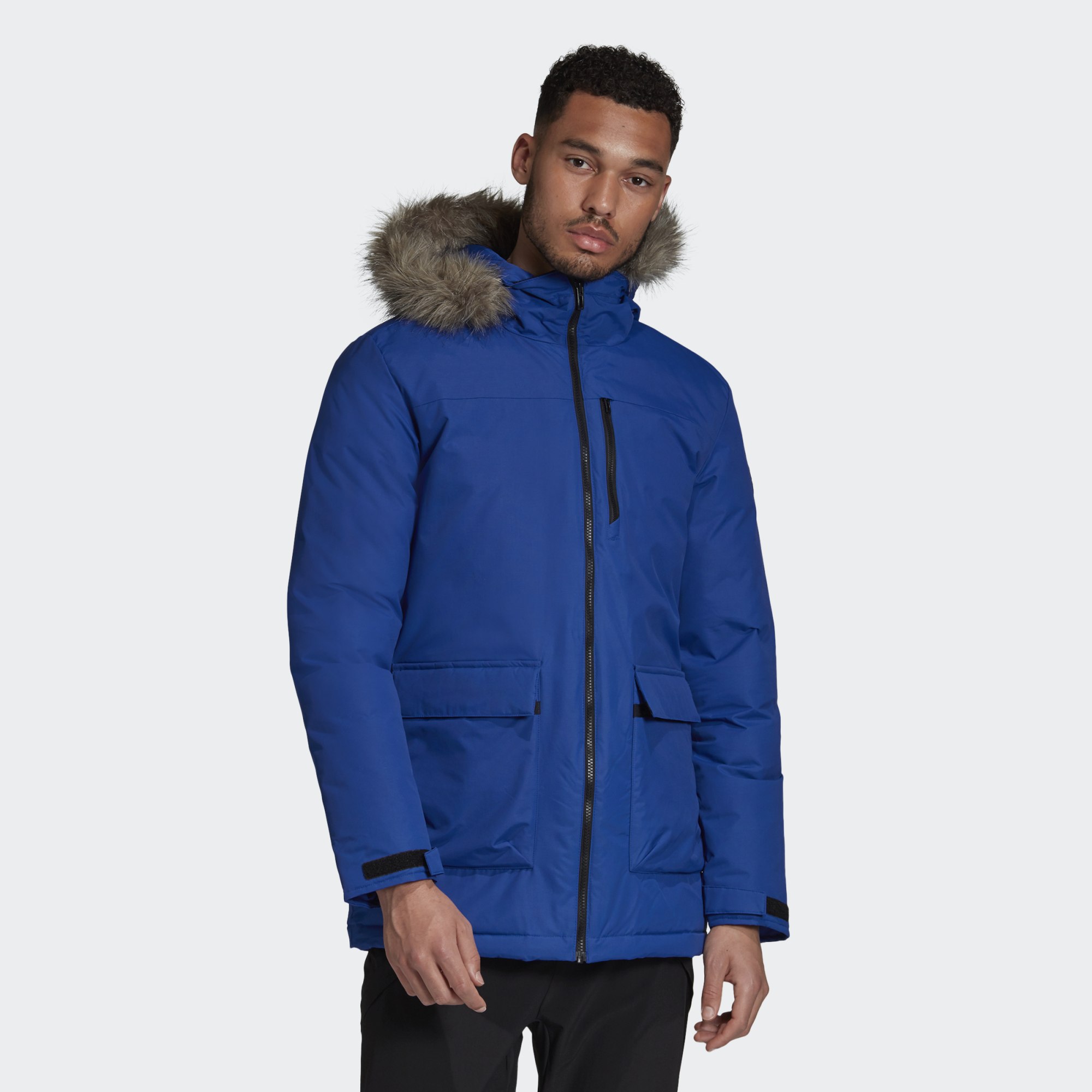 Куртка мужская Adidas XPLORIC Parka синяя S - характеристики и описание на  СберМегаМаркет