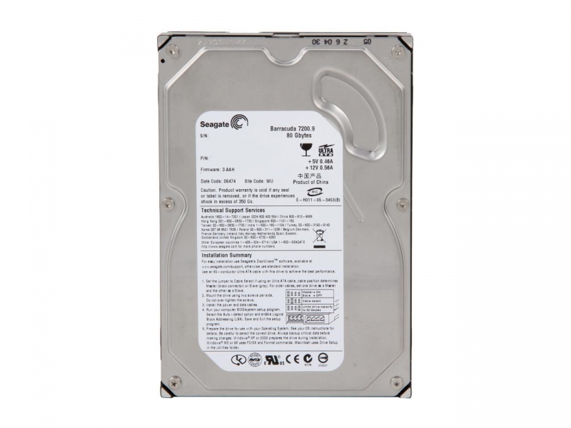 Жесткий диск Seagate ST3802110A 80Gb 7200 IDE 3.5" HDD - купить в Москве, цены в интернет-магазинах Мегамаркет