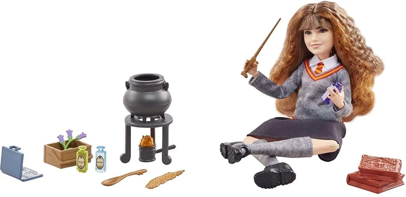 Купить набор игровой Mattel Harry Potter Гермиона и оборотное зелье HHH65,  цены на Мегамаркет