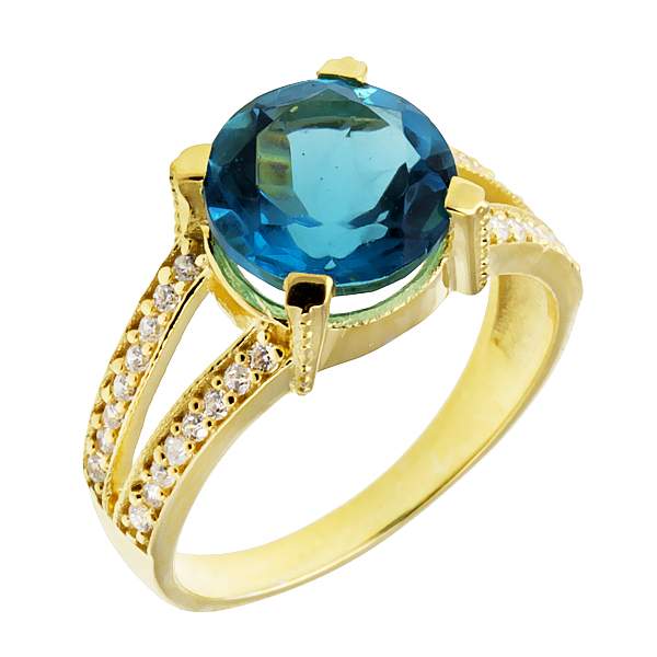 Кольцо женское Balex Jewellery 11090007 синее, р. 19