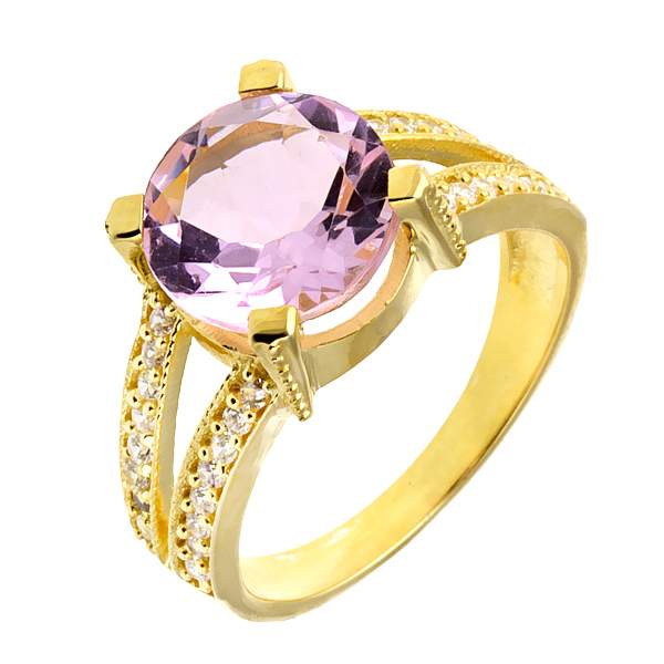 Кольцо женское Balex Jewellery 11090006 розовое, р. 17.5