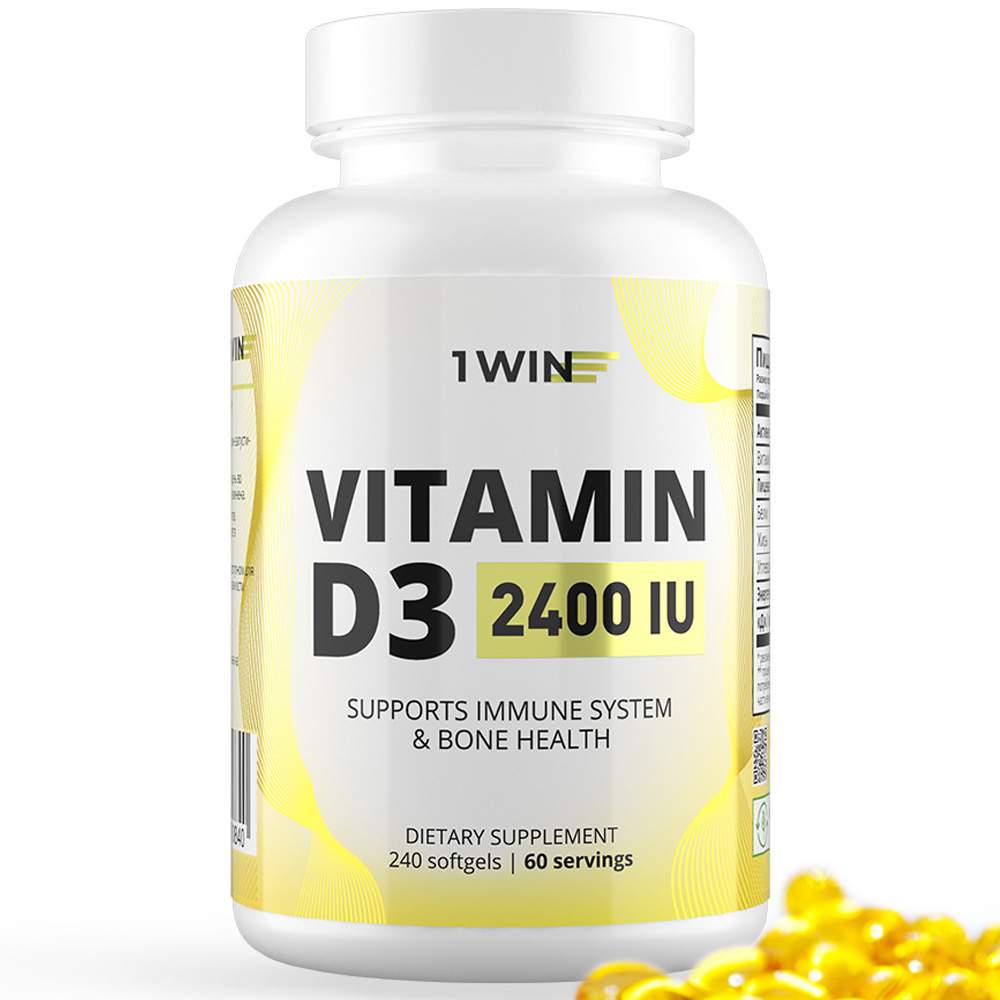Витамин D3 2400 ME 1WIN 240 капсул - купить в интернет-магазинах, цены на Мегамаркет | витамины D 77565