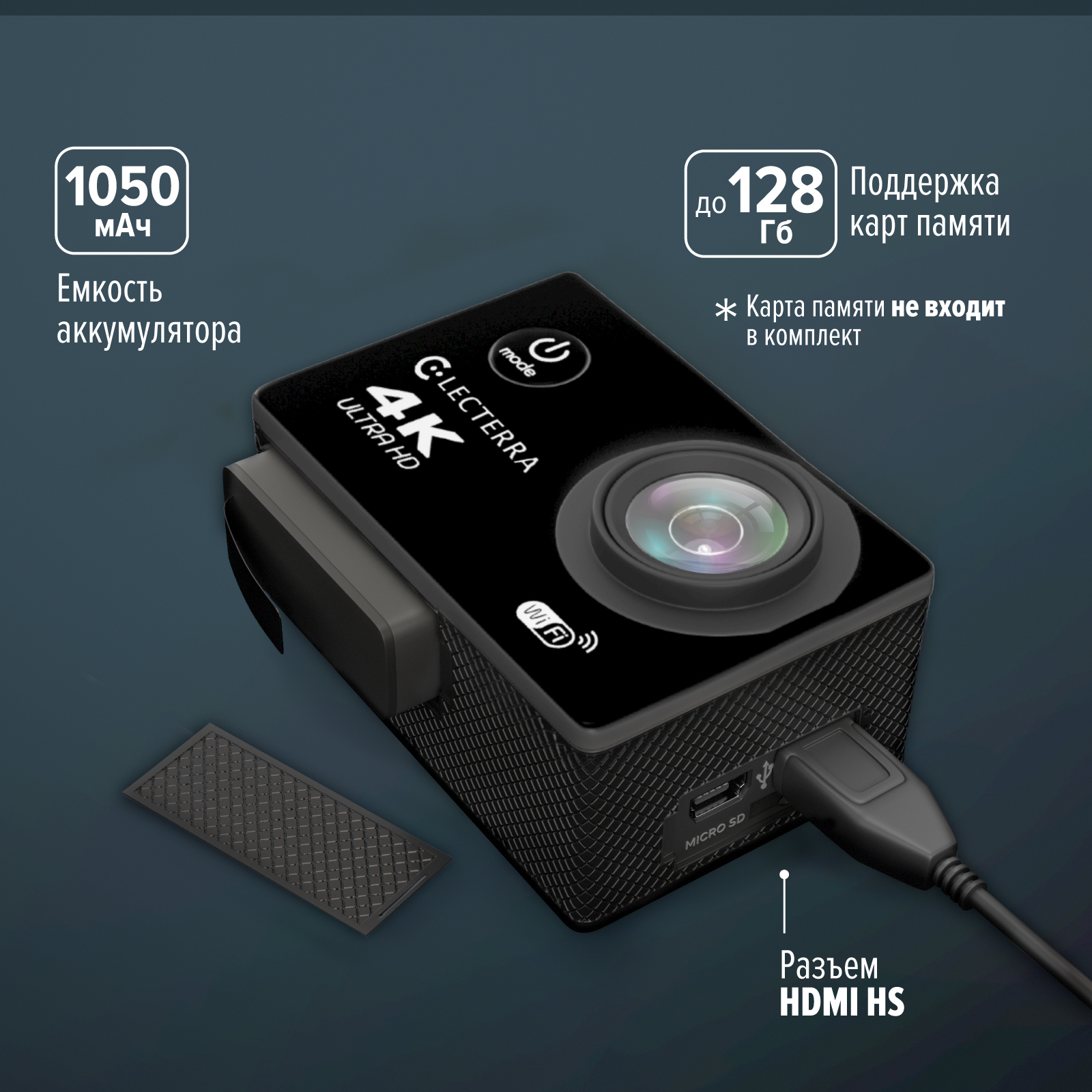 Экшн-камера Electerra Electerra 4К Black (actioncam-4k-black) - отзывы  покупателей на маркетплейсе Мегамаркет | Артикул: 600013071645