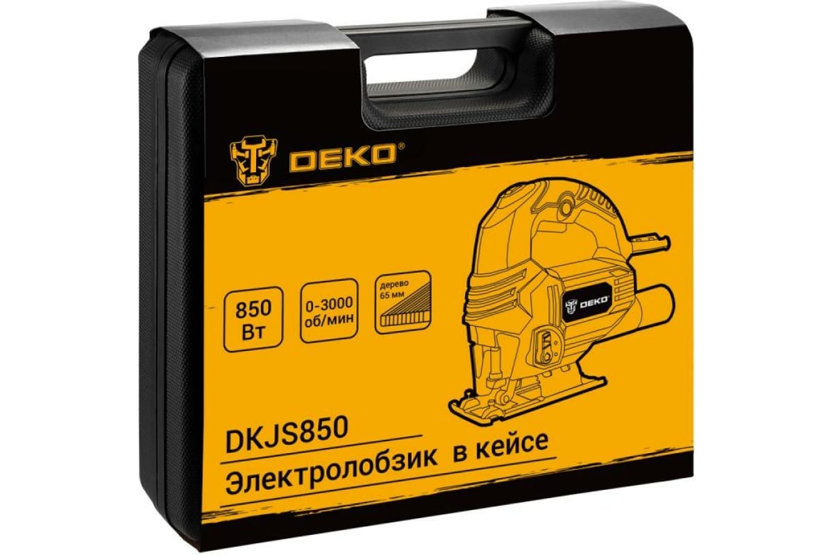 Электролобзик DEKO DKJS850 850 Вт, в кейсе, регулировка оборотов, с .