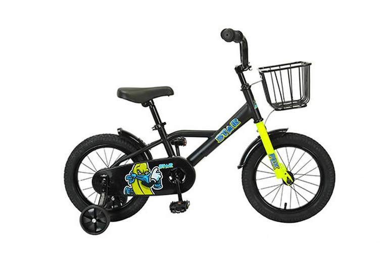 Велосипед детский STAR 701-14 90-110см черный - купить в Спарта, цена на Мегамаркет