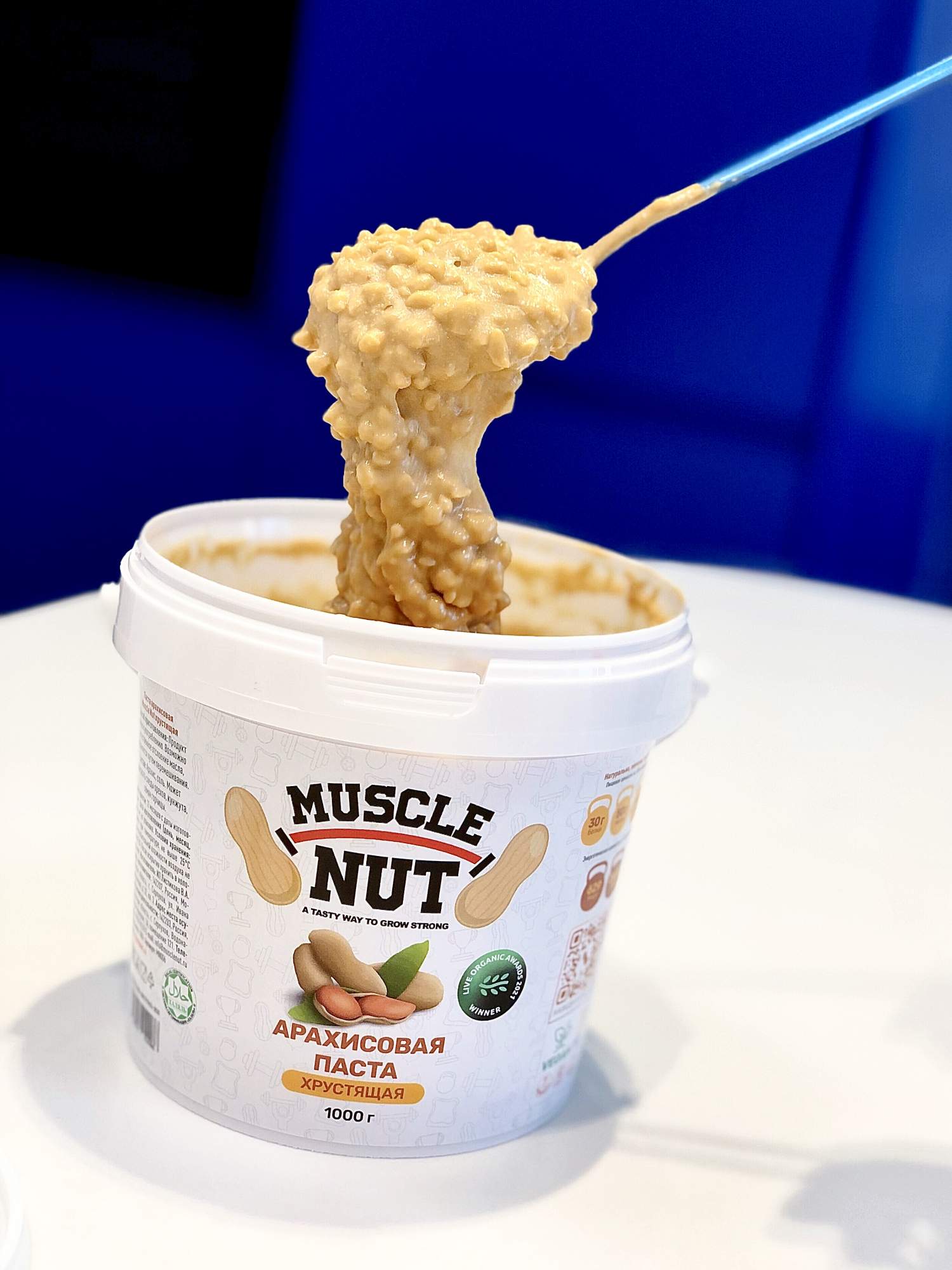 Арахисовая паста Muscle Nut хрустящая, без сахара, натуральная,  высокобелковая, 1000 г - отзывы покупателей на маркетплейсе Мегамаркет |  Артикул: 600005002769